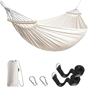 Anyoo Curved Wooden Hammock with Belt