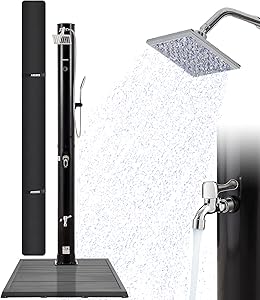 Arebos Solaire 40L Douche Pivotante Thermorégulée