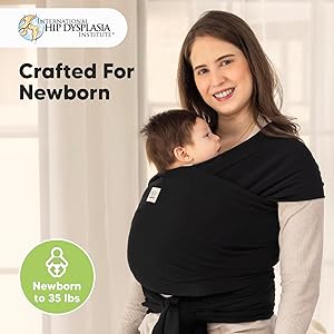 BabyBloom Carrier de Elasticidad - Libre de Manos - Negro Tendencia