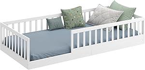 Cadani Montessori SafeBed 90x200 White