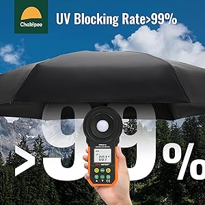 Chakipee Mini UV Sun Parapluie Noir