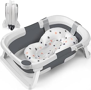 Deanic Portable Baby Bathtub with Cushion