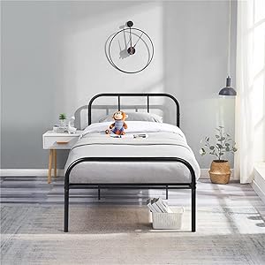 Eggree Metal Bed Frame 90x190cm Black