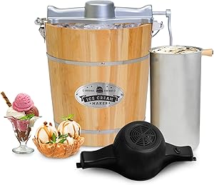 Herramienta de Helado de Madera Elite Gourmet 3,8 litros