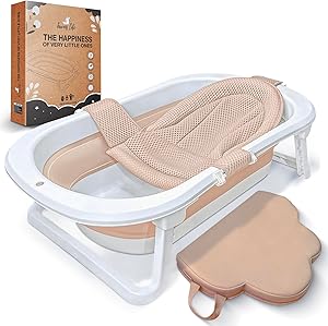 Baño de bebé para Fawnslife con asiento de confort