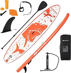 Goplus Stand Up Paddle Board Gonflable 320x76cm avec Sac à Dos