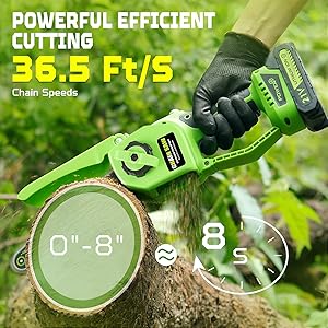 Motoserre Eléctrique Sans Fil à Fente Brushless de GreenMaster