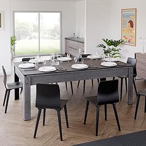 Mesa de Billar American Pool 6 pies con superficie de comedor - Gris