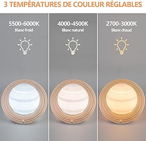 Lampara de Terapia de Colores de 3 colores con iluminación de 10.000 lux.