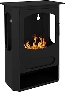 Homcom Chimenea Bioetanol 1.2L Negro