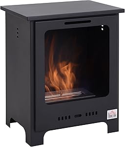 Homcom Chimenea Bioetanol 3h Negro