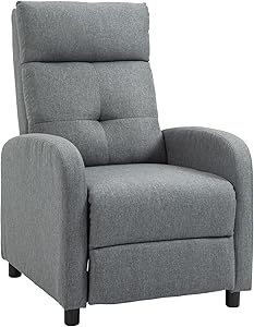 Homcom Fauteuil Relax Gris Inclinable 150kg