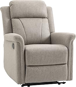 Homcom Fauteuil Relaxation Inclinable Microfibre Gris