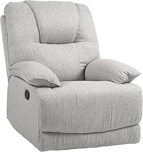 Homcom Relaxation Chair 145° Incline with Footrest - Grey