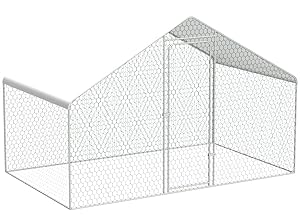 Lecho de pollo galvanizado Idmarket 2.2x1.4m