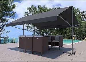 Iseo Store Banne Double Pente 4x3m Aluminium