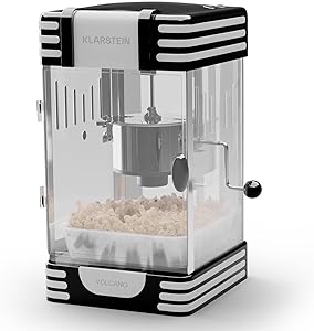 Machine Popcorn Rétro Klarstein 300W Acier Inoxydable