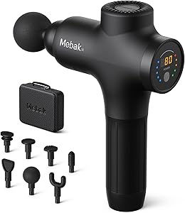 Mebak ProDeep Muscle Gun - 7 Cabezas, 5 Velocidades, 12mm Amplitud