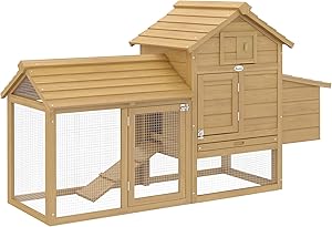 Pawhut Wooden Chicken Coop Cottage