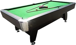 Play4fun Automatic Return American Pool Table - Brown/Green