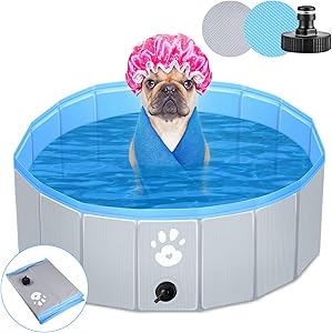 Pmgud Portable Pet Pool 80cm Grise