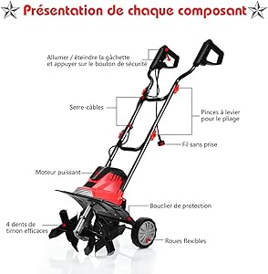 Relax4life 1200W Electric Scarifier 22cm Deep