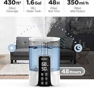 Sejoy Ultrasonic Cool Mist Humidifier