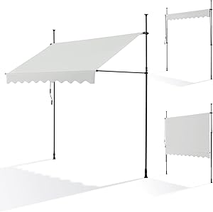 Pergola SunShield Canopy Retractable 250x120cm Beige