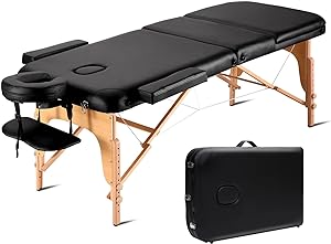 Table de Massage Careboda - 3 Zones, 70cm, Pieds en Hêtre, 24 kg/m³