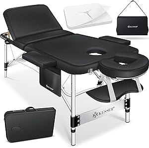 Table de Massage Pliable Kesser® - 3 Zones Réglable en Aluminium