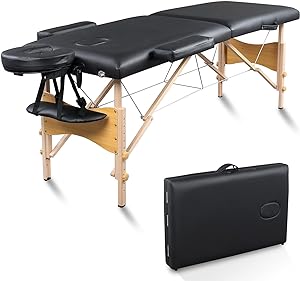 Table de Massage Pliante Alightup - Ergonomique Noire