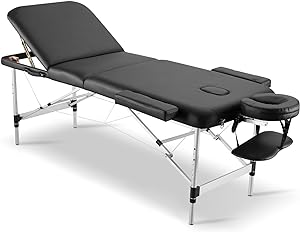 Table de Massage Portable Careboda - 3 Sections, Cadre Aluminium