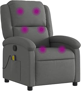 Vidaxl Fauteuil Massage Inclinable Gris