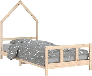 Vidaxl Lit Enfant Scandinave en Bois de Pin 90x190 cm