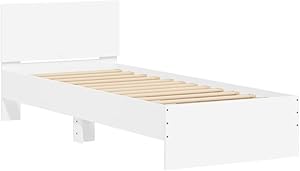 Vidaxl Lit Simple Blanc 90x190cm