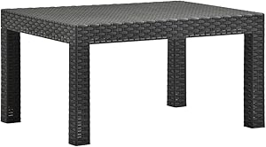 Mesa de patio Vidaxl Rotin Anthracite de 58x58 cm.