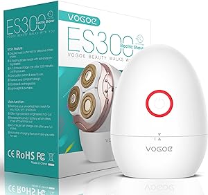 Vogoe ES300 - Epilateur Électrique Indolore Rechargeable et Étanche pour Femme