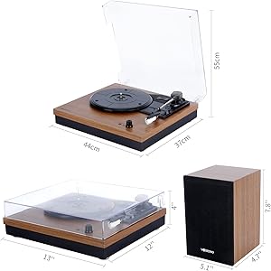 Vosterio Platine Vinyle Bluetooth Stereo