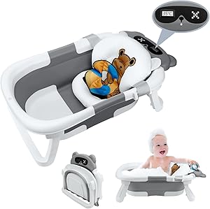 Vvhippo Baignoire Bébé Pliable Thermorégulée