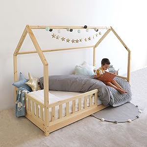 Casa de Cama para Niños de Madera Web2o Wooden Kids Cabin Bed 90x190