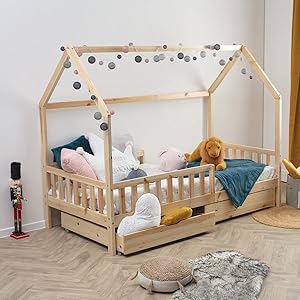 Cabañita de madera para niños con almacenamiento Web2o Wooden