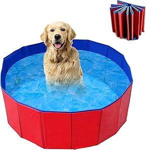 Piscina para mascotas flexibles de Wellxunk de 60x20 cm