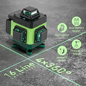 Weytoll Laser Level 16 Lines IP54 Kit